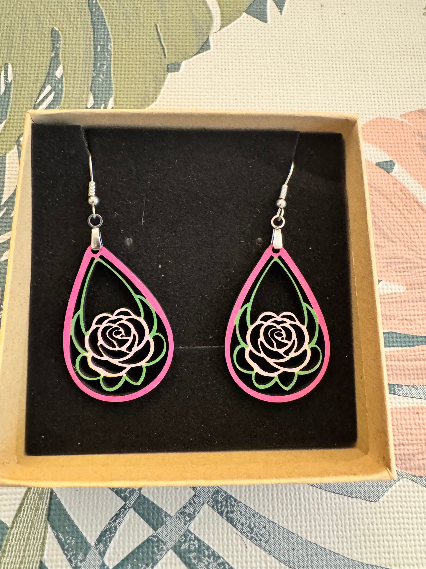 Boucles d'oreilles en Contreplaqué de Peuplier