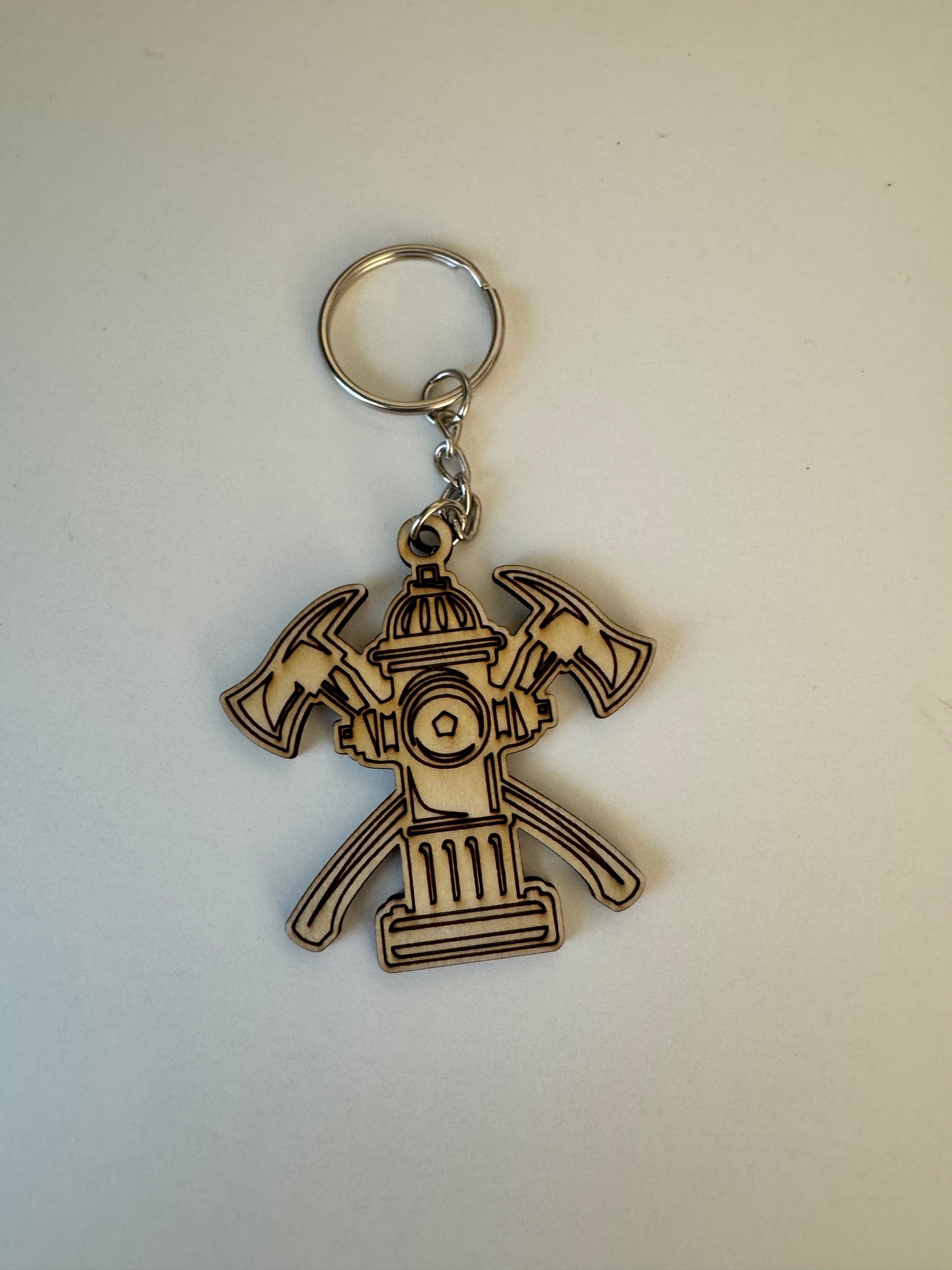 Porte-clés en Contreplaqué – Naturel, Léger collection pompiers