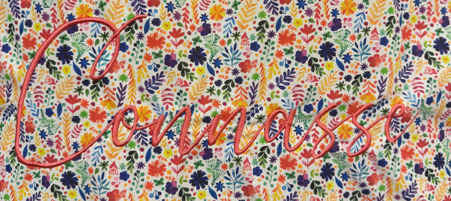 Cabas en coton brodé