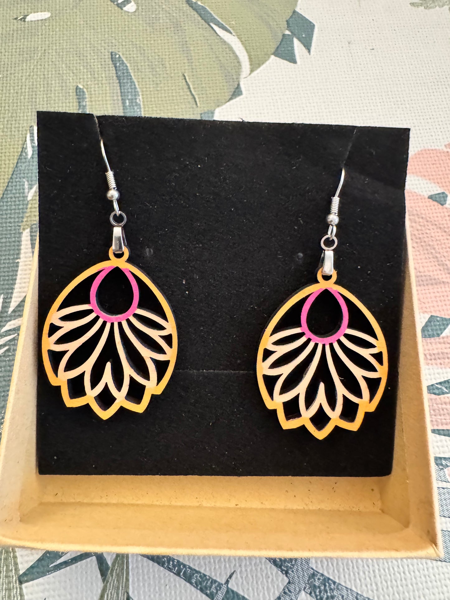 Boucles d'oreilles en Contreplaqué de Peuplier