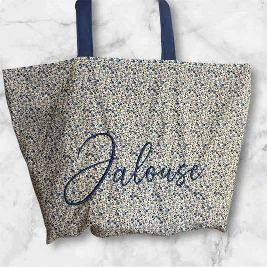 Cabas en coton brodé