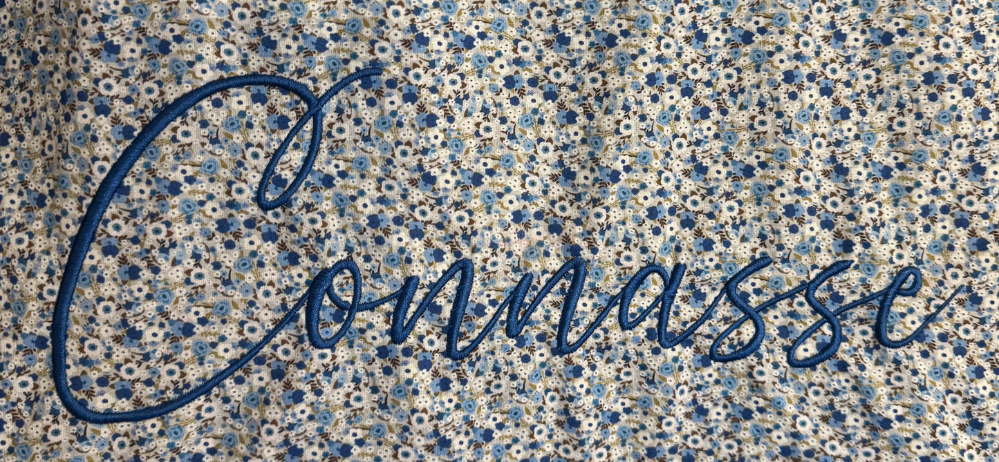 Cabas en coton brodé