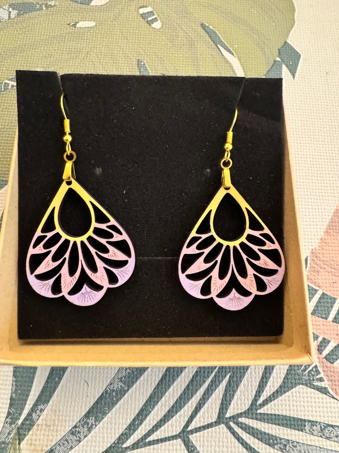 Boucles d'oreilles en Contreplaqué de Peuplier