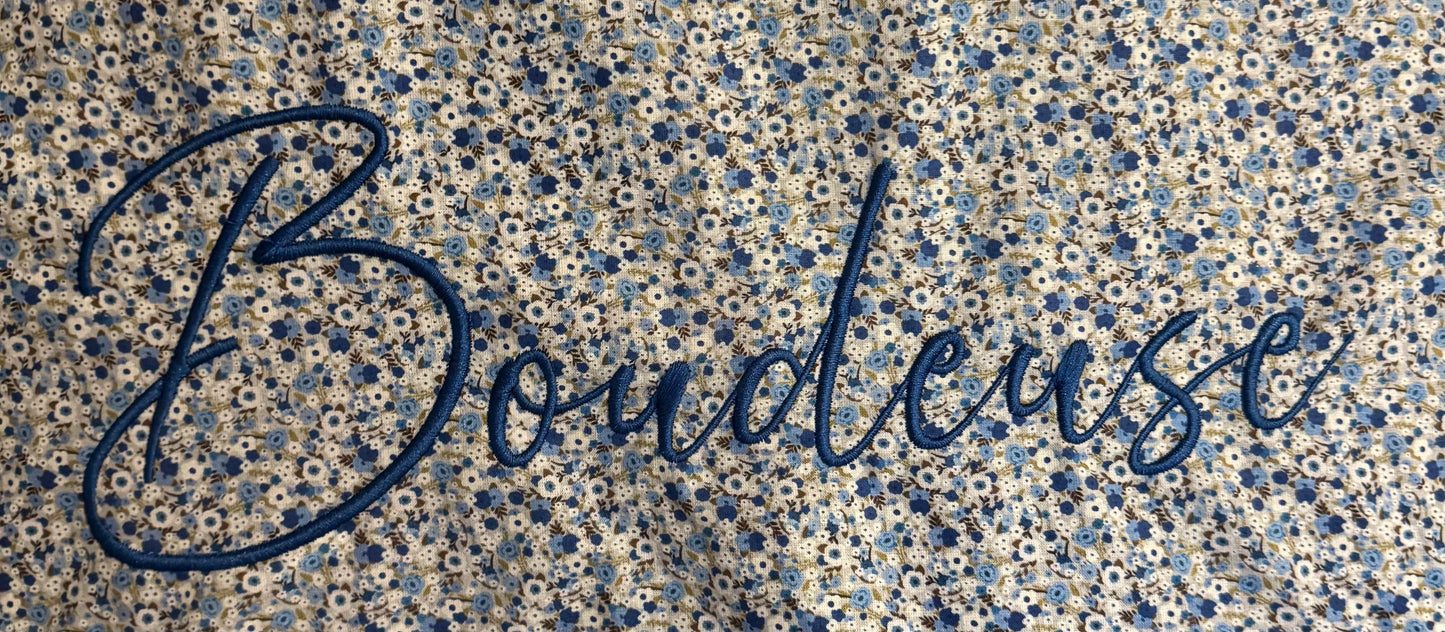 Cabas en coton brodé