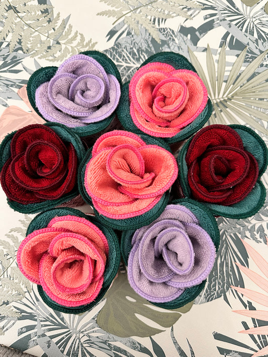 Rose Éternelle en Coton Lavable – Cadeau Durable et Éco-Responsable