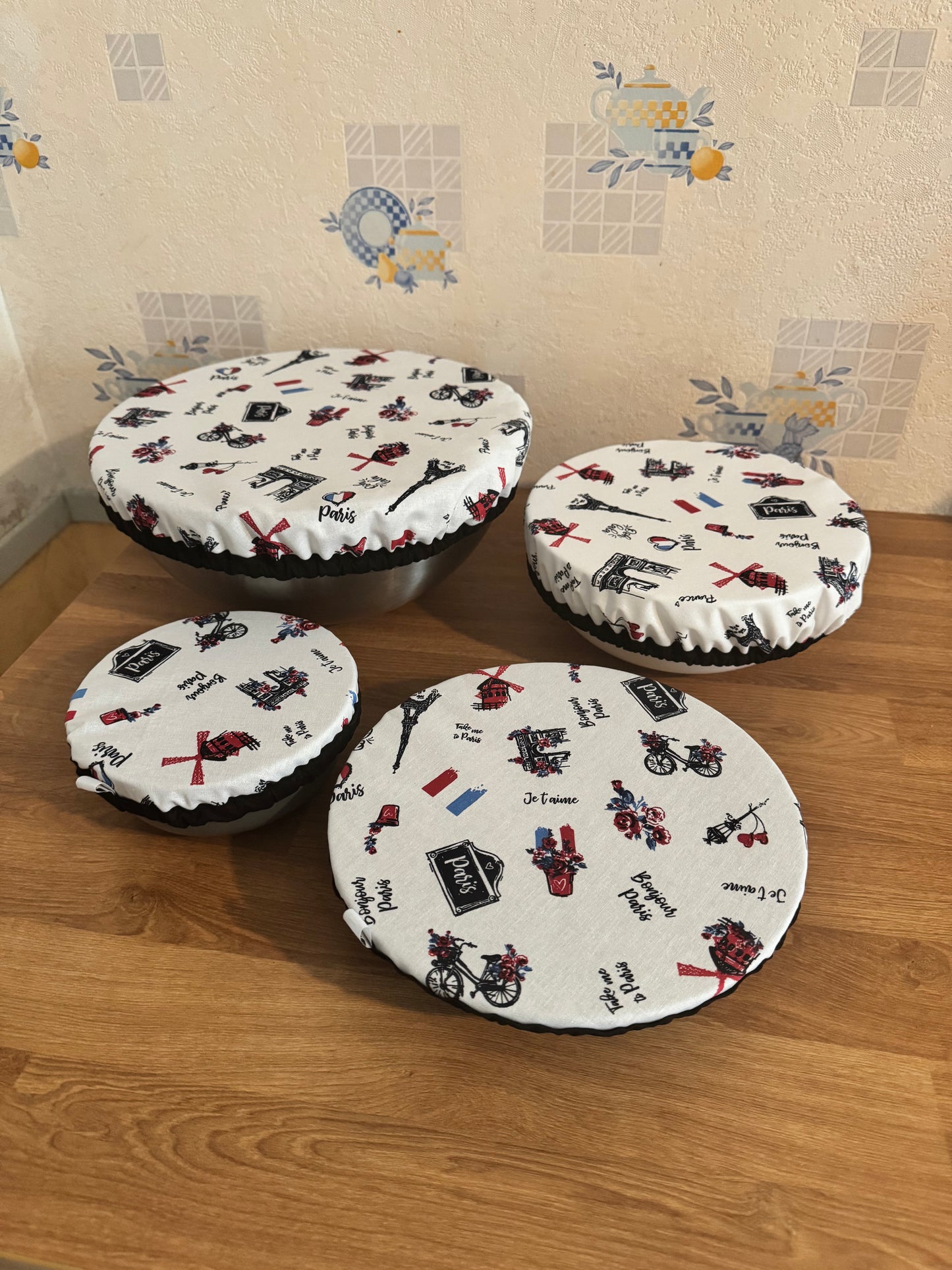 Lot de 4 Couvre-plats réutilisable – Alternative écologique au film plastique Paris