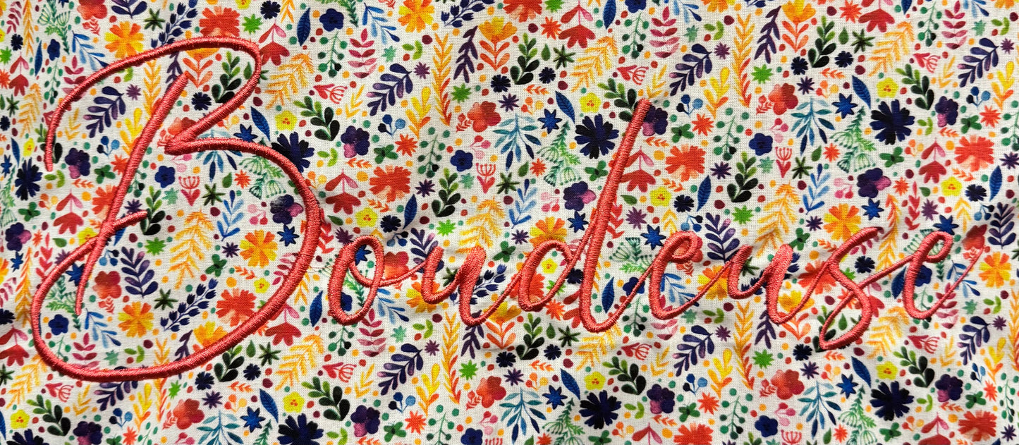 Cabas en coton brodé