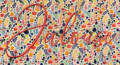 Cabas en coton brodé