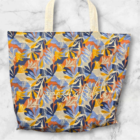 Cabas en coton brodé Irrésistible