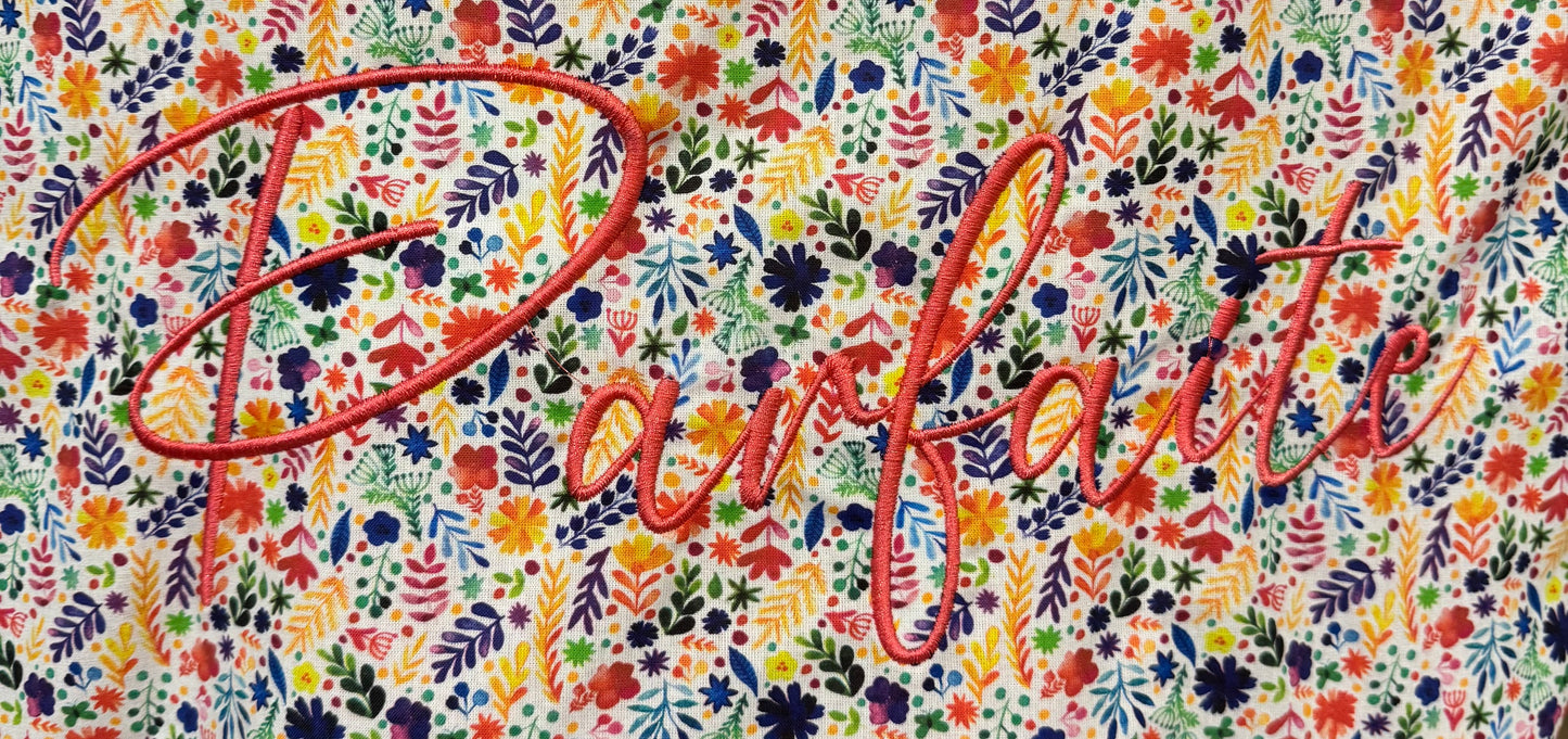 Cabas en coton brodé