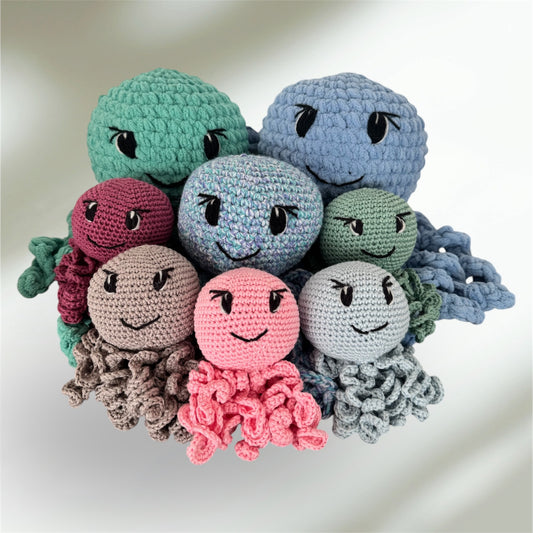 Peluche Poulpe au Crochet – Fait Main, Douce & Réconfortante