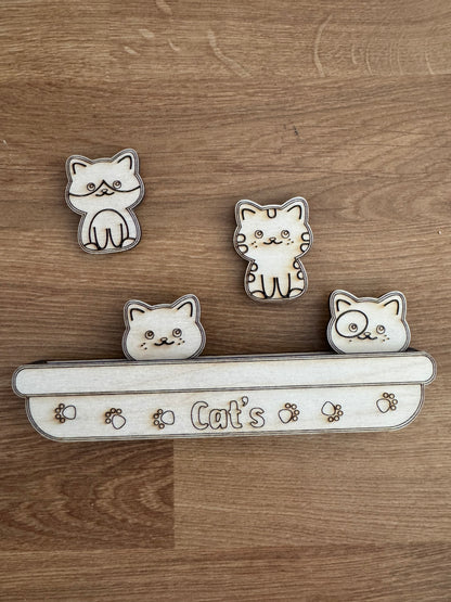 Magnets en bois – Décoration personnalisée