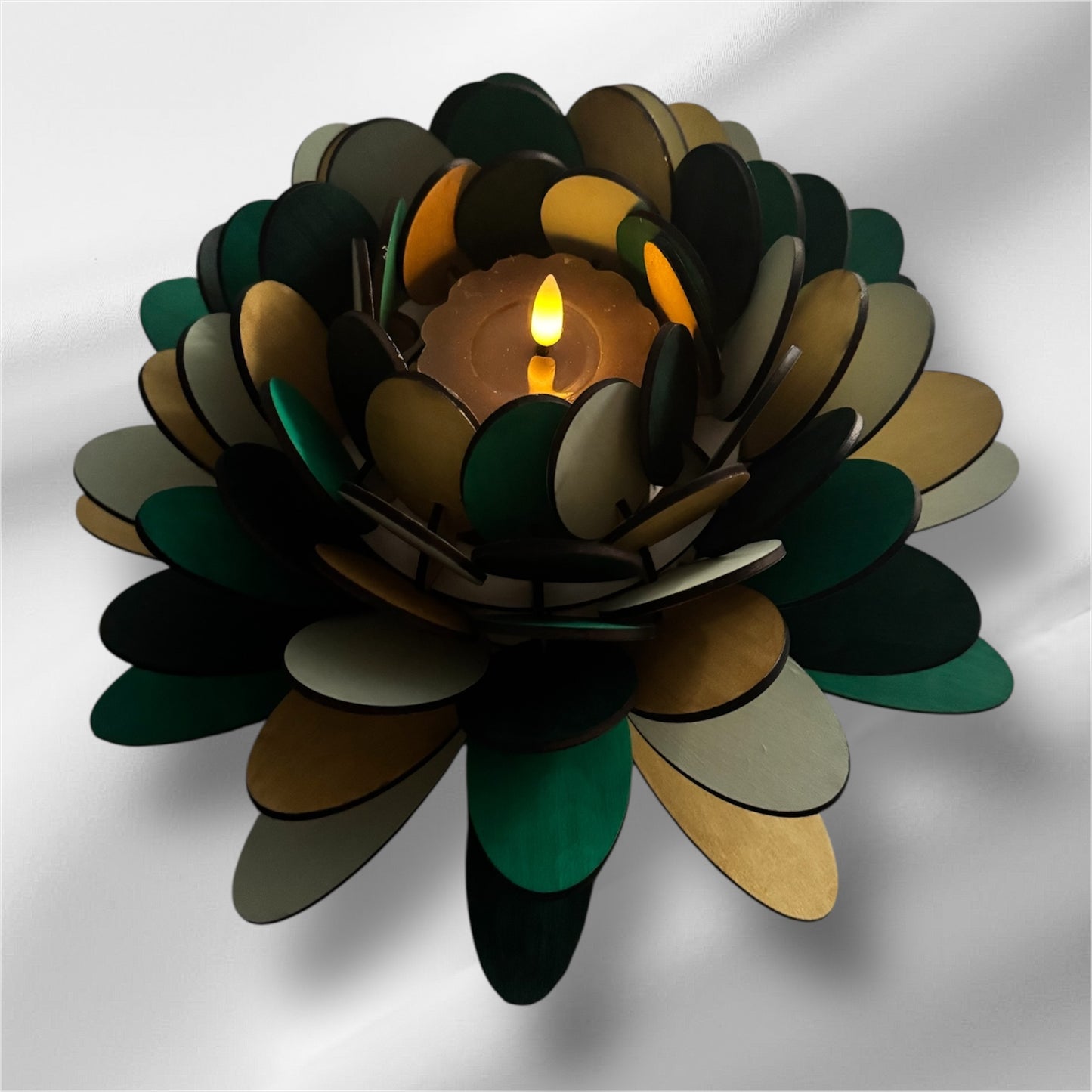 Photophore en Bois Naturel  - Élégance et Chaleur