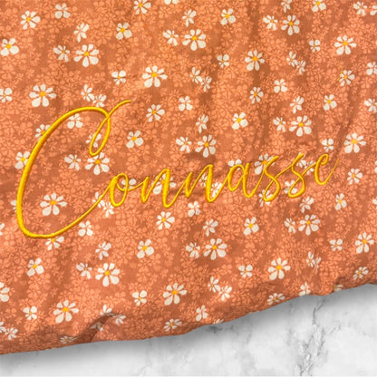 Cabas en coton brodé Connasse