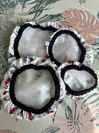Lot de 4 Couvre-plats réutilisable – Alternative écologique au film plastique