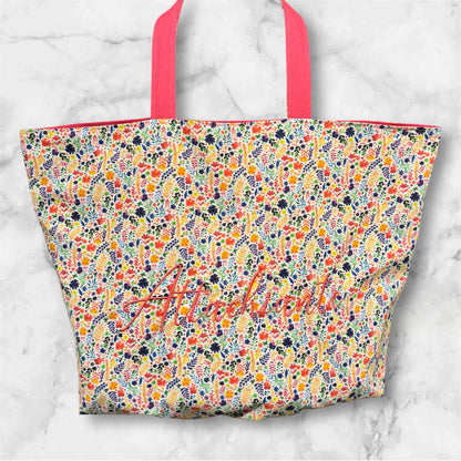 Cabas en coton brodé