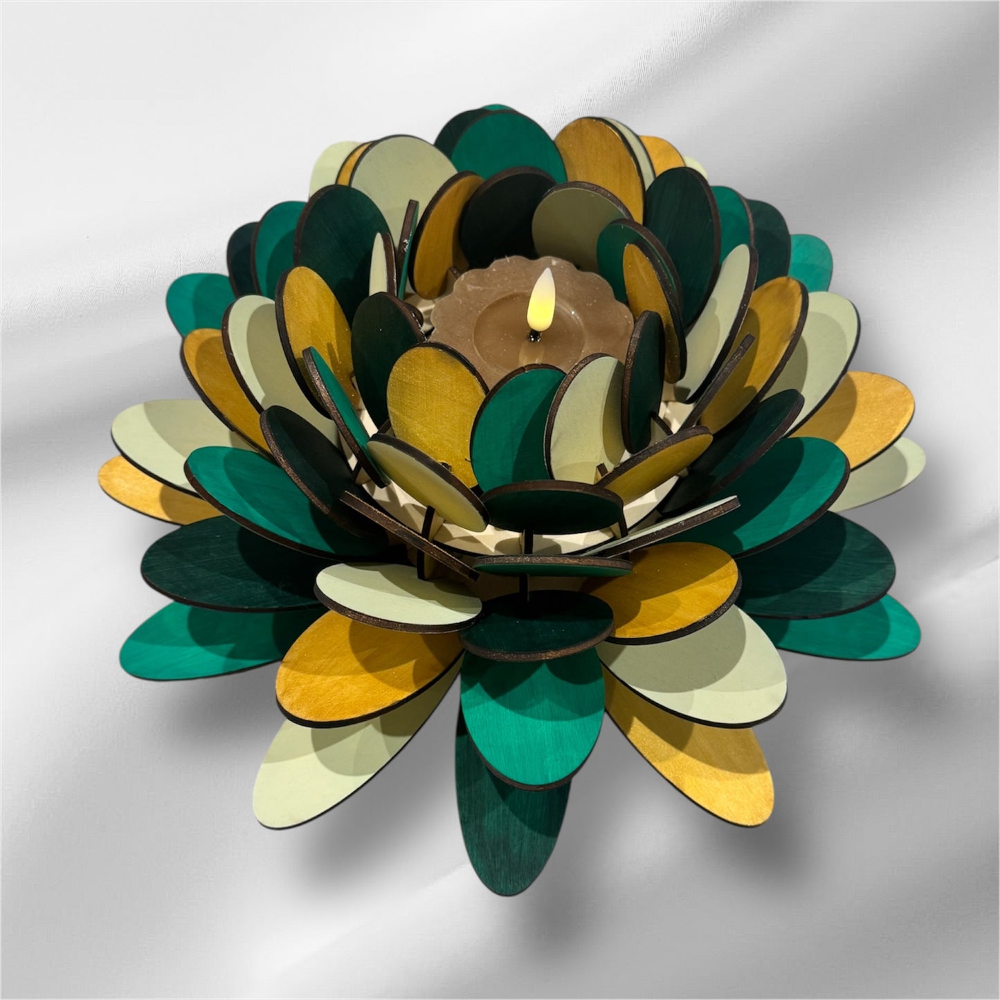 Photophore en Bois Naturel  - Élégance et Chaleur