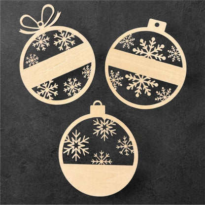 Boules de Noël personnalisées en bois – Décoration sapin gravée au laser – Prénom – Idée cadeau Noël artisanale et écologique