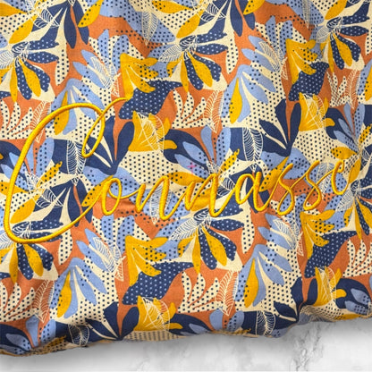 Cabas en coton brodé Connasse