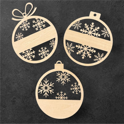 Boules de Noël personnalisées en bois 3 modèles  - GreenbyMilie