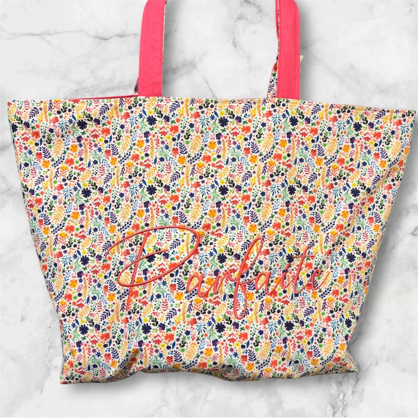 Cabas en coton brodé Parfaite - GreenbyMilie