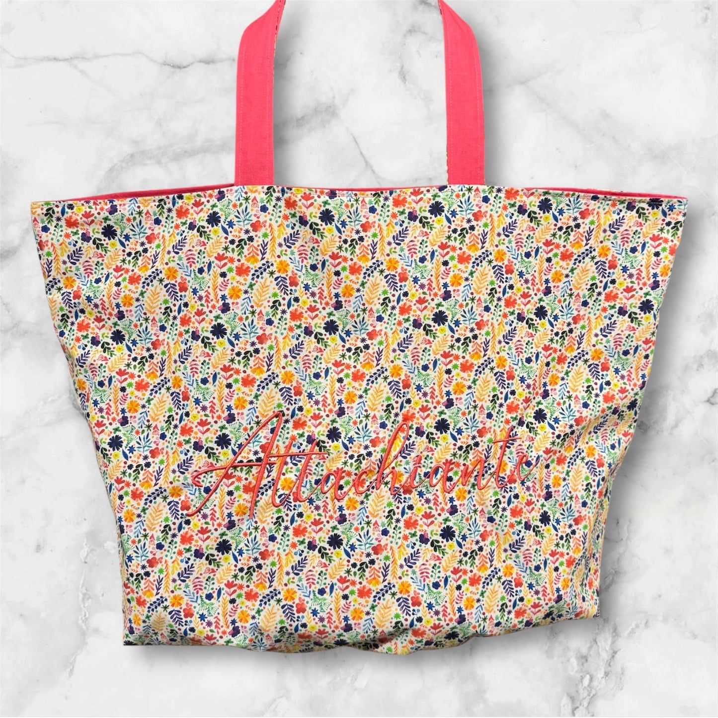 Cabas en coton brodé Attachiante - GreenbyMilie