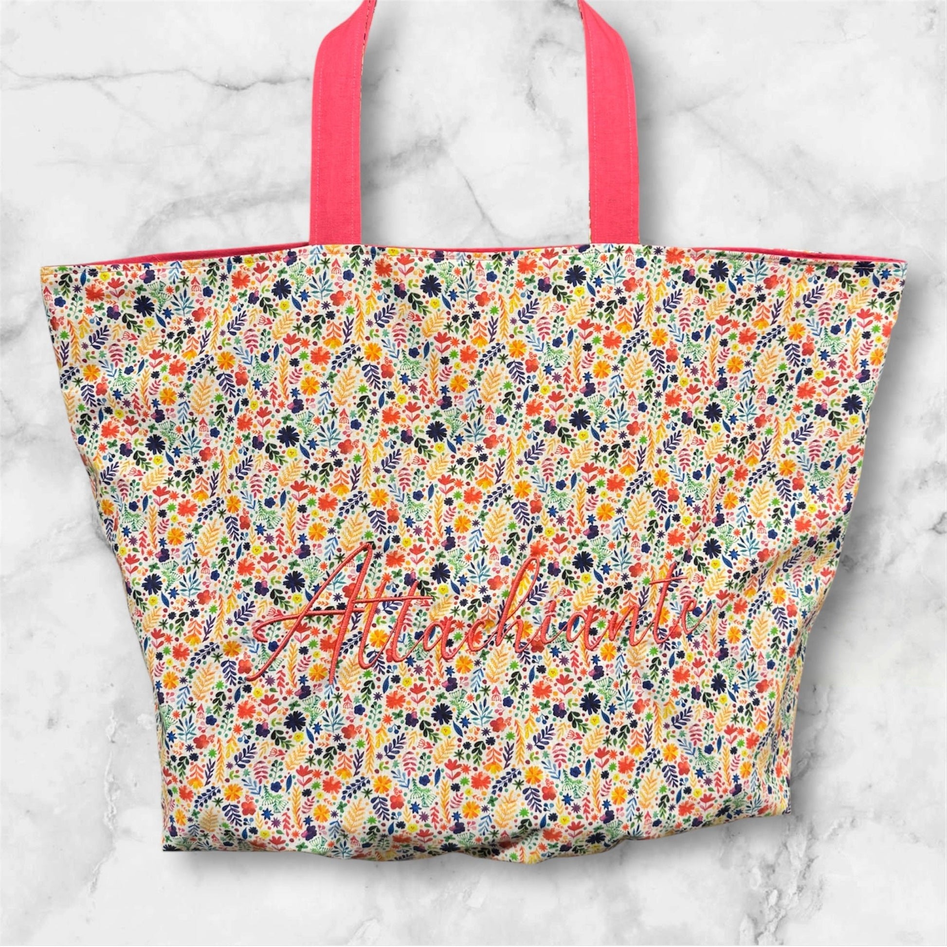 Cabas en coton brodé Attachiante - GreenbyMilie