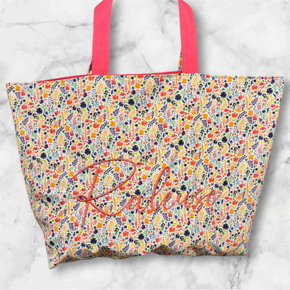 Cabas en coton brodé Raleuse - GreenbyMilie