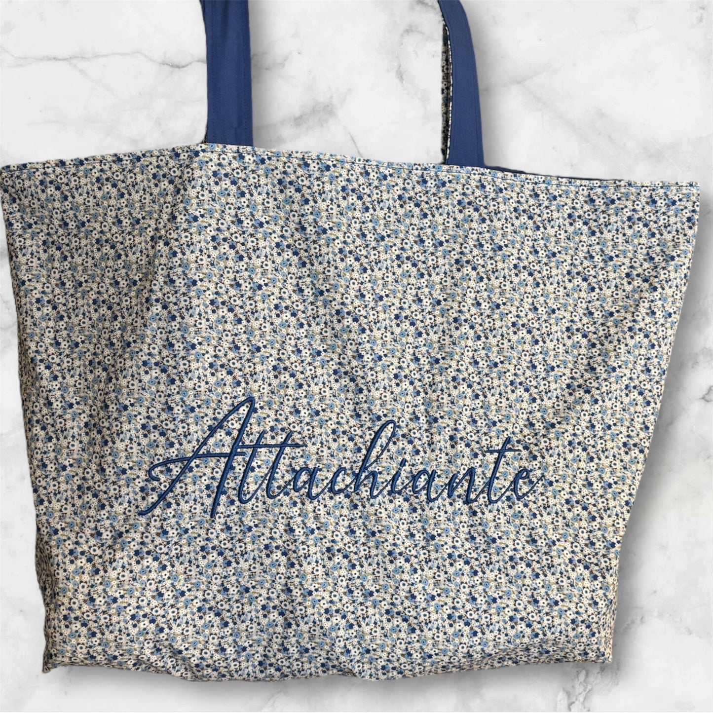 Cabas en coton brodé Attachiante - GreenbyMilie