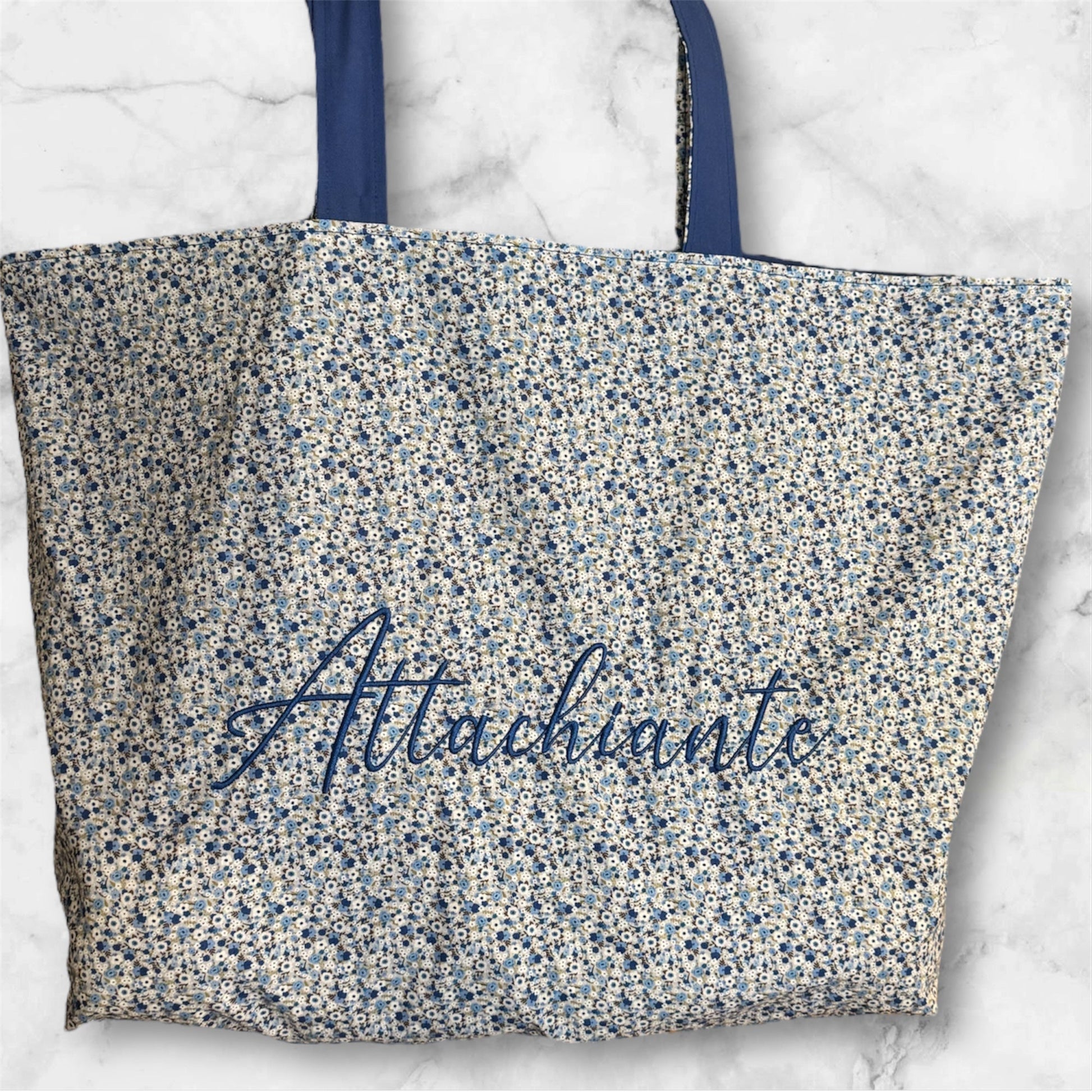 Cabas en coton brodé Attachiante - GreenbyMilie