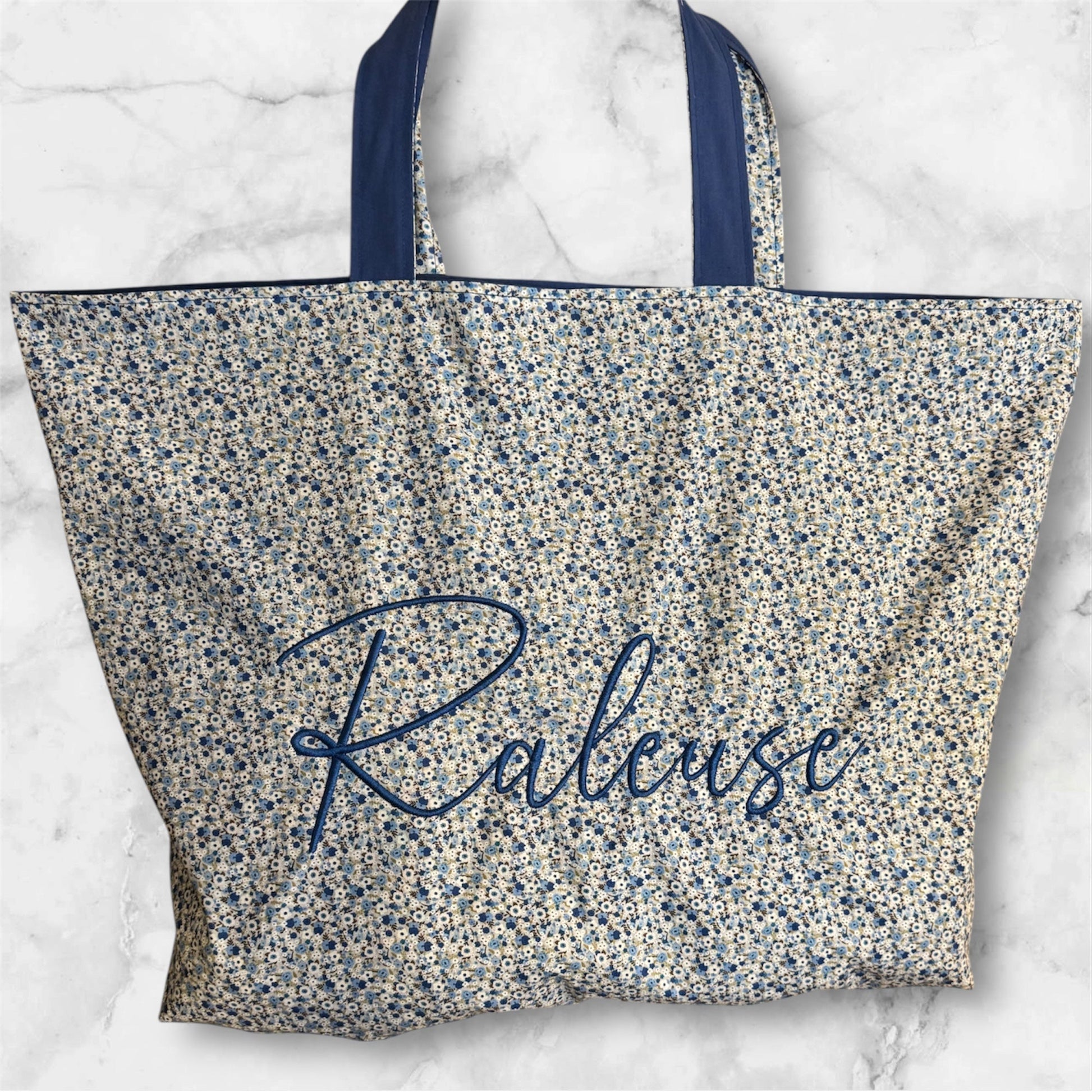 Cabas en coton brodé Raleuse - GreenbyMilie