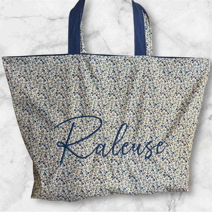 Cabas en coton brodé Raleuse - GreenbyMilie