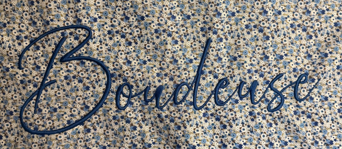 Cabas en coton brodé Boudeuse - GreenbyMilie