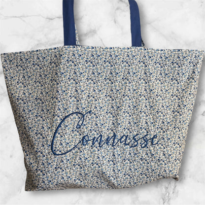 Cabas en coton brodé Connasse - GreenbyMilie