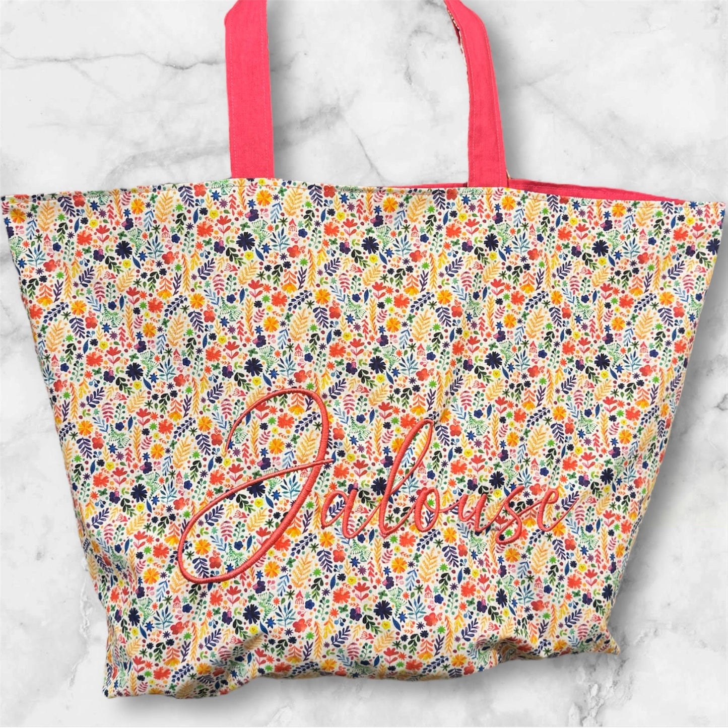 Cabas en coton brodé Jalouse - GreenbyMilie