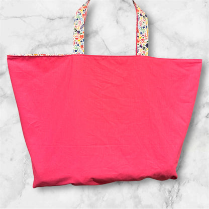 Cabas en coton brodé réversible - GreenbyMilie