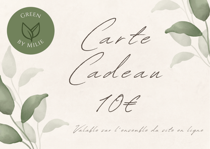 Carte - cadeau Green by Milie - GreenbyMilie