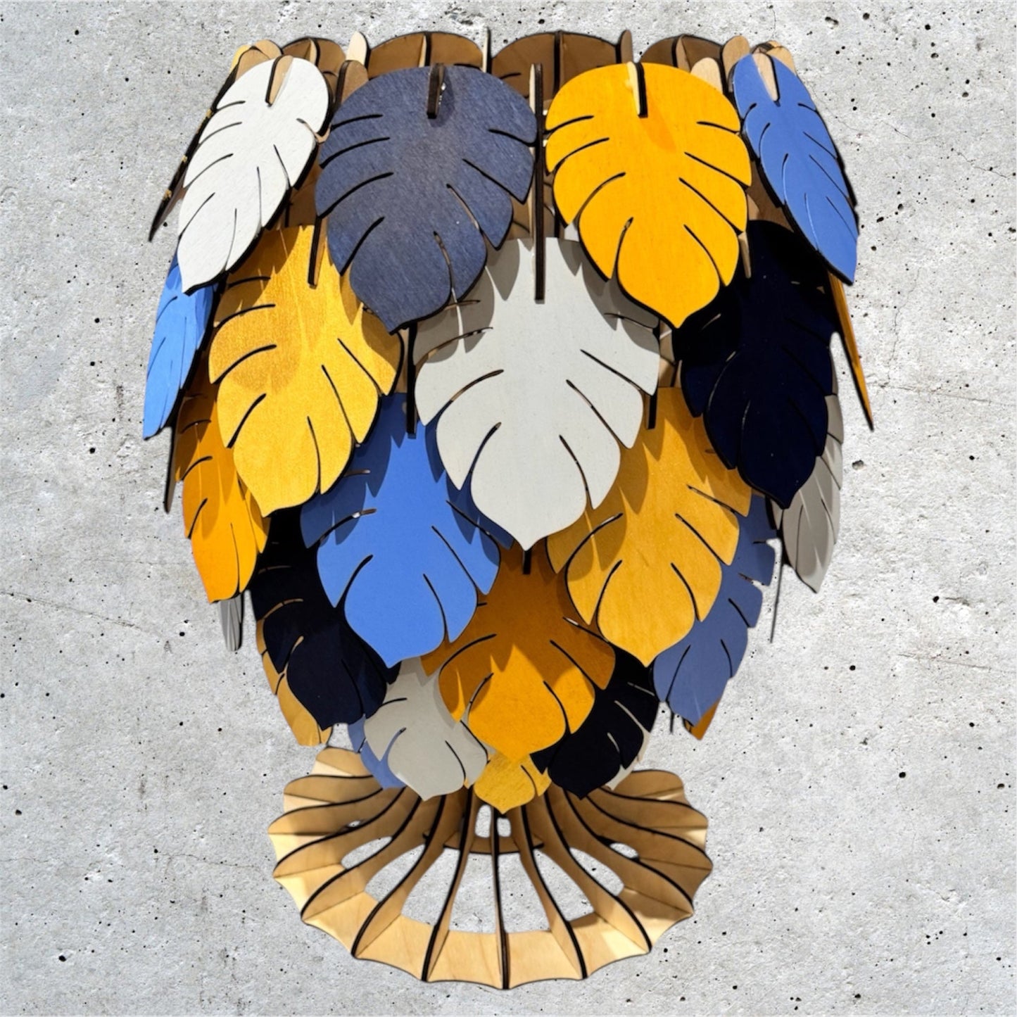 Lampe à poser en bois Élégance Naturelle Monstera - GreenbyMilie