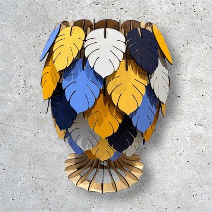 Lampe à poser en bois Élégance Naturelle Monstera - GreenbyMilie