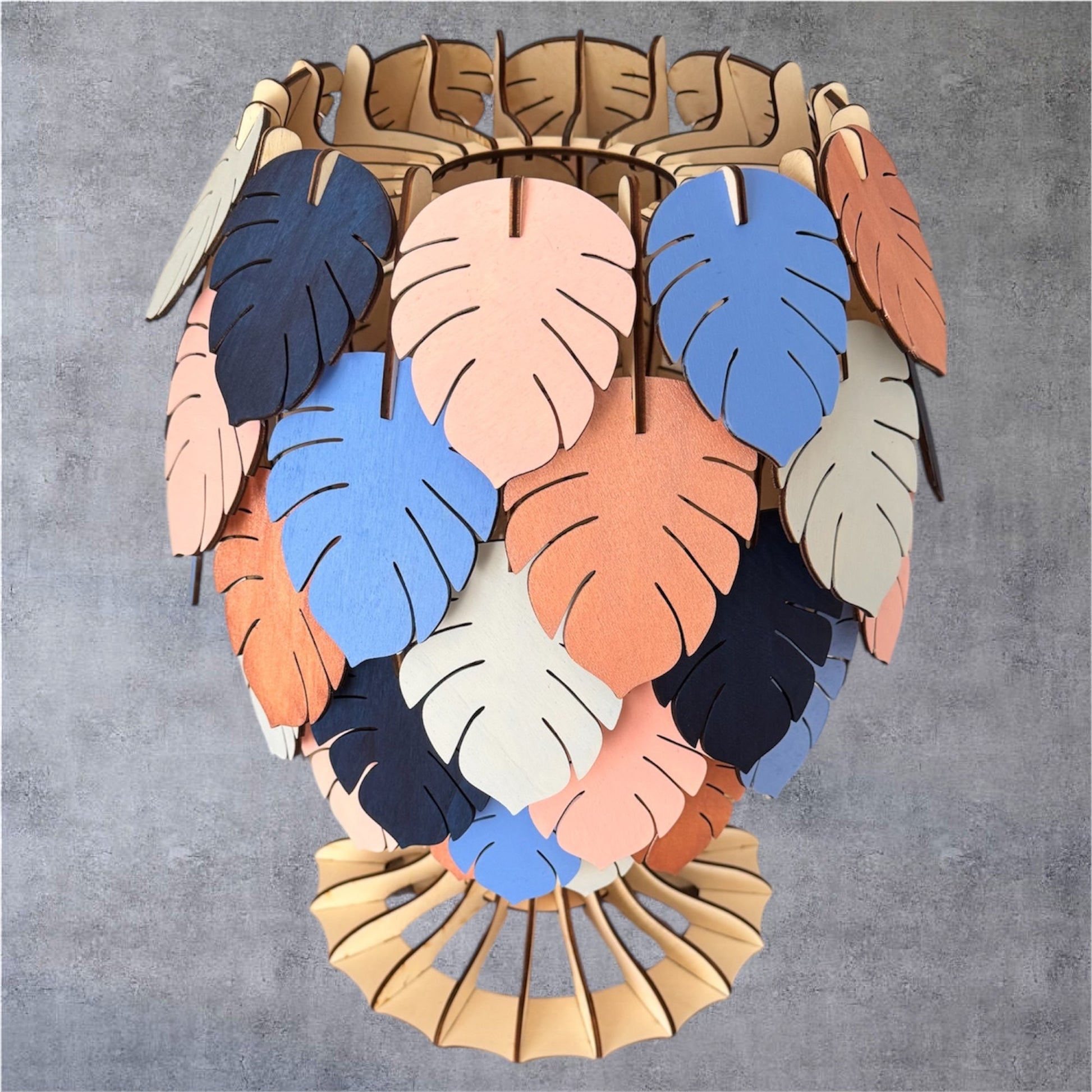 Lampe à poser en bois Élégance Naturelle Monstera - GreenbyMilie