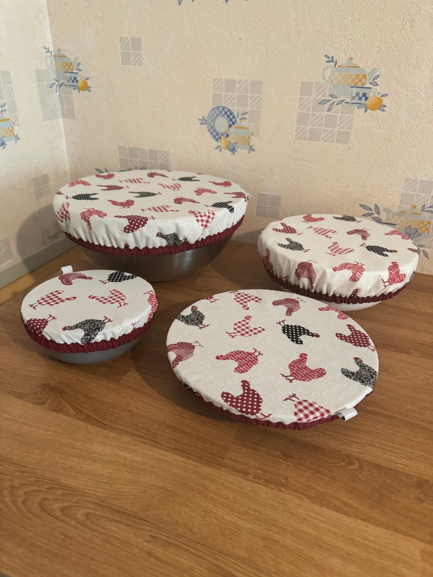 Lot de 4 Couvre - plats réutilisable – Alternative écologique au film plastique cocottes - GreenbyMilie