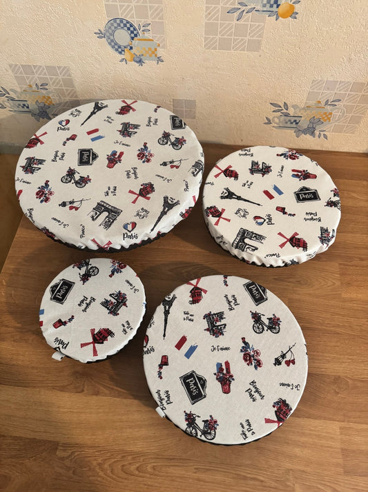 Lot de 4 Couvre - plats réutilisable – Alternative écologique au film plastique Paris - GreenbyMilie