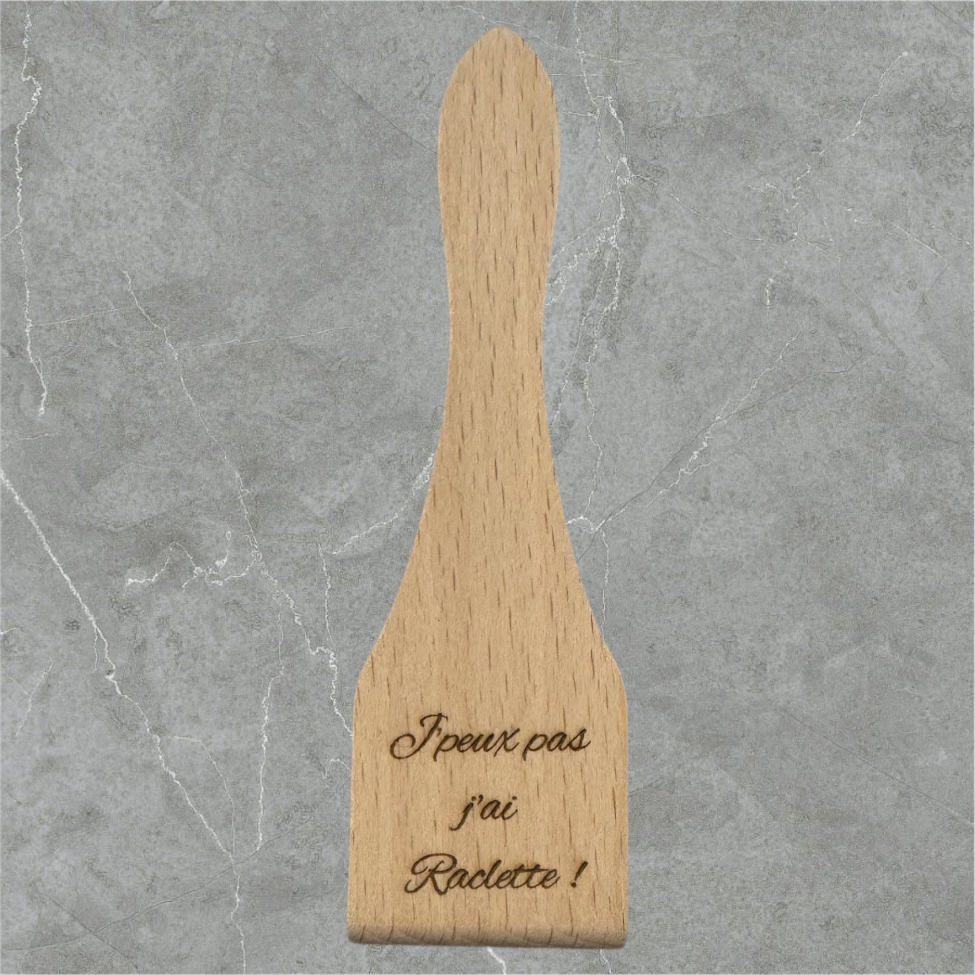 Lot de 6 spatules en bois à raclette personnalisées - GreenbyMilie