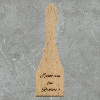 Lot de 6 spatules en bois à raclette personnalisées - GreenbyMilie