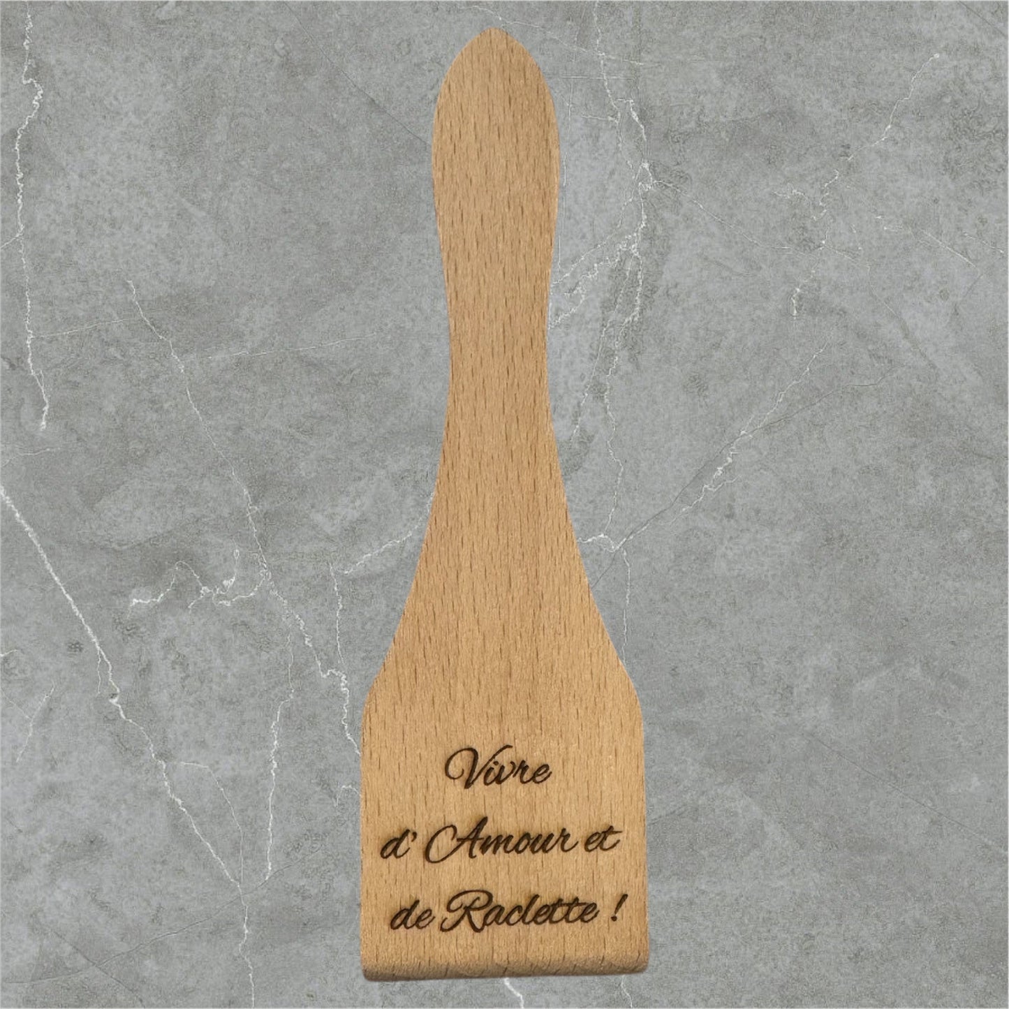 Lot de 6 spatules en bois à raclette personnalisées - GreenbyMilie