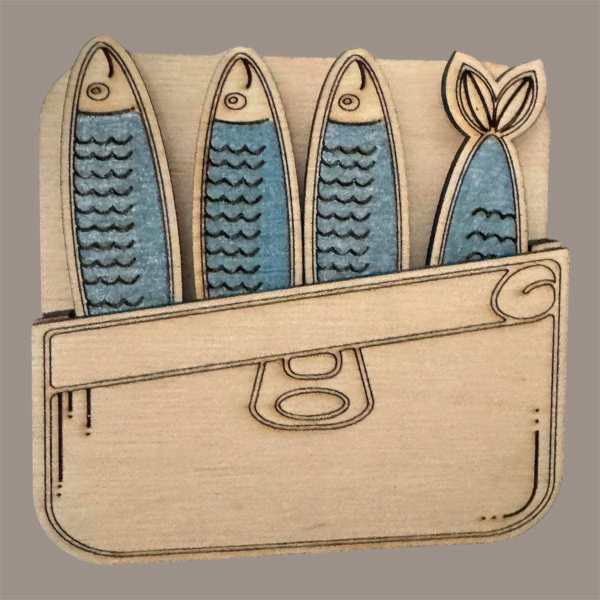 Magnets sardines en bois – Décoration personnalisée - GreenbyMilie