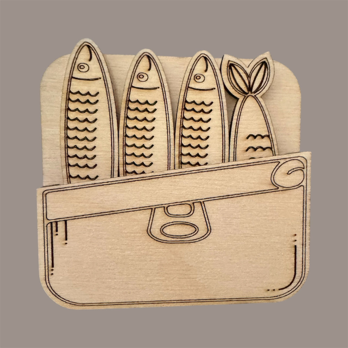 Magnets sardines en bois – Décoration personnalisée - GreenbyMilie