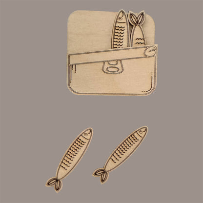 Magnets sardines en bois – Décoration personnalisée - GreenbyMilie