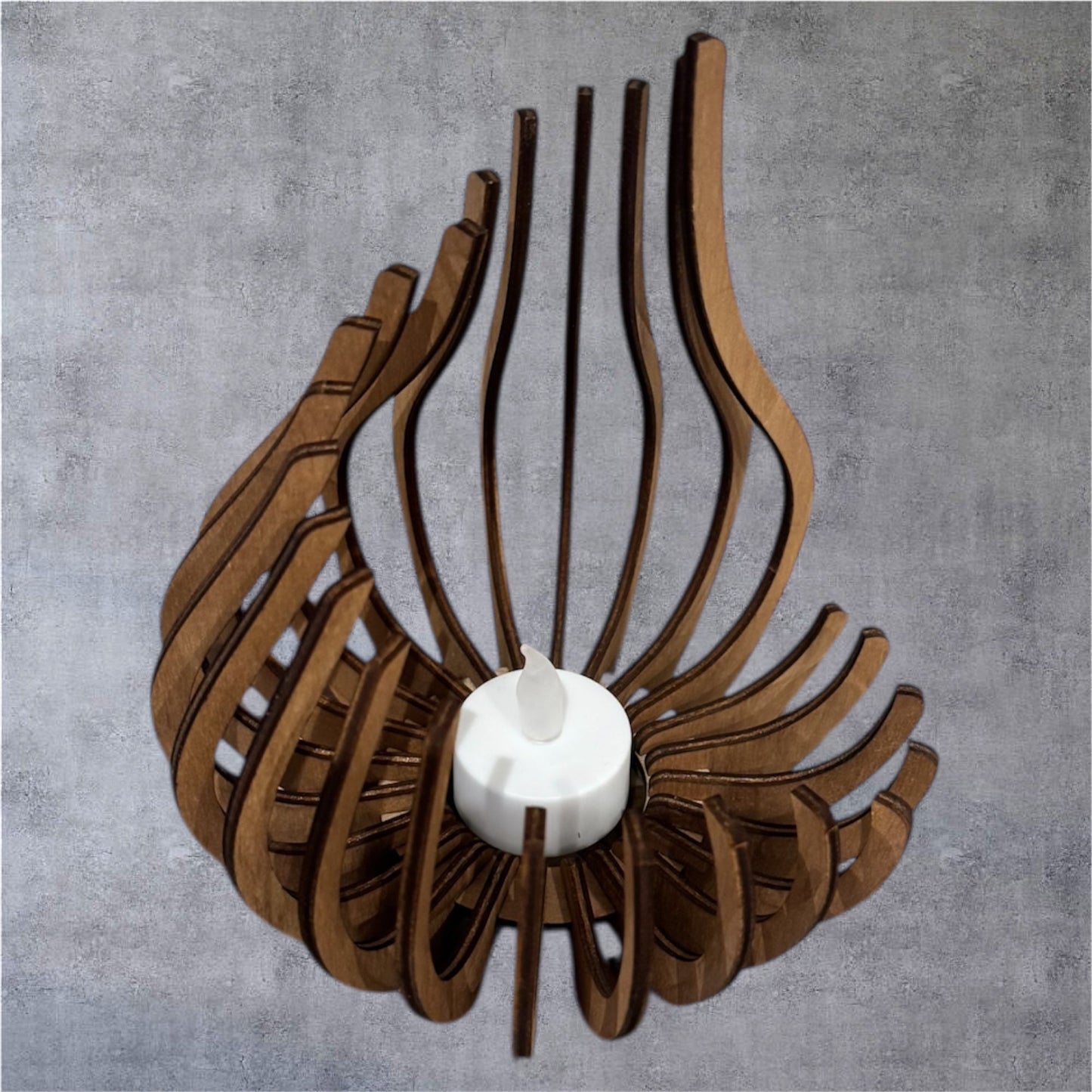 Photophore décoratif en bois Bulbe - GreenbyMilie