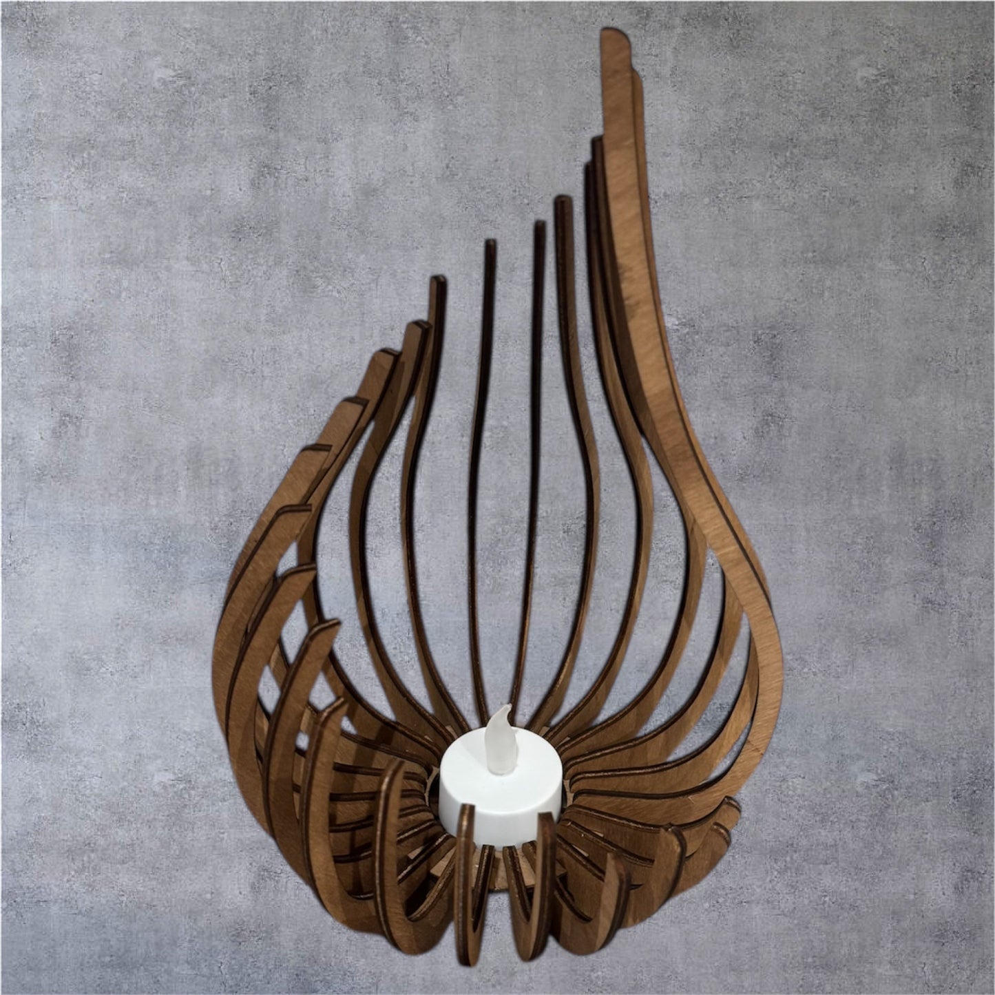 Photophore décoratif en bois Bulbe - GreenbyMilie